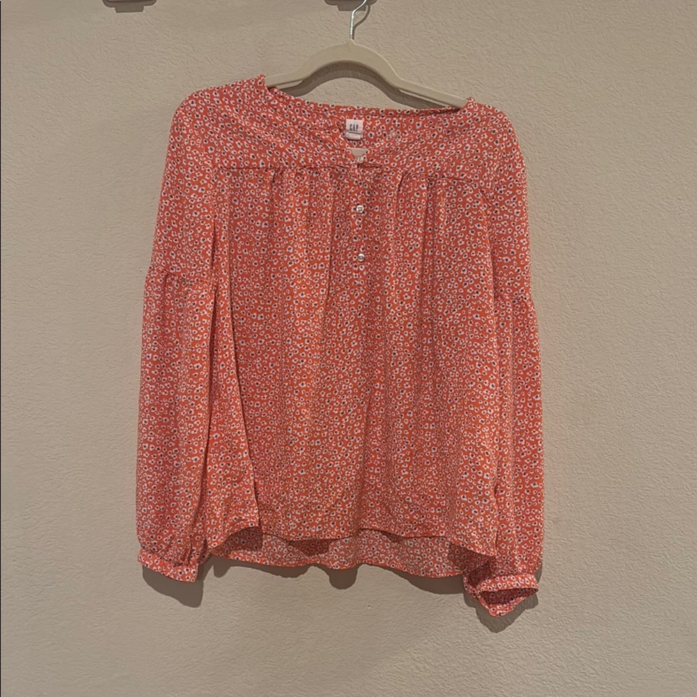 Women's Red Floral Top